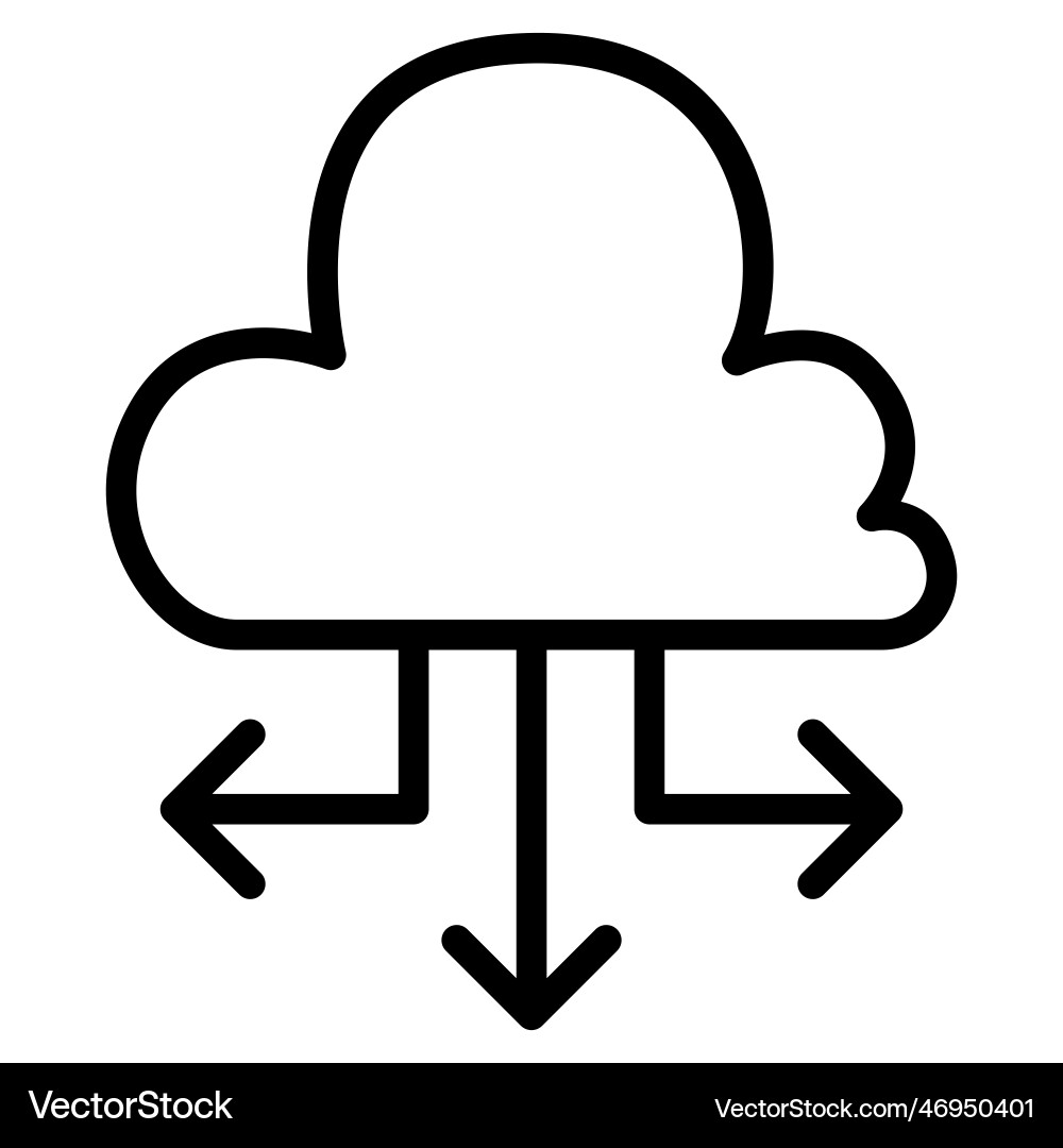 Cloud computing icon vector image