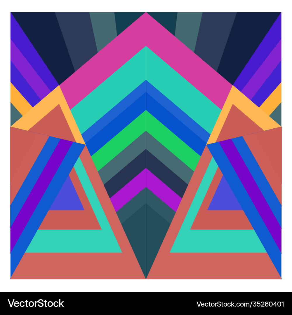 Colorful geometric and curve background pattern Vector Image
