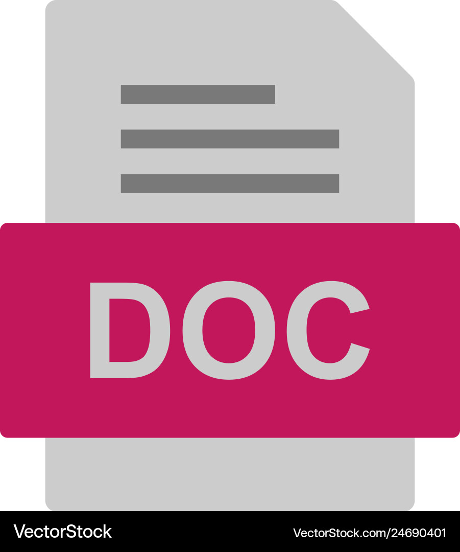 Doc file document icon Vector Image