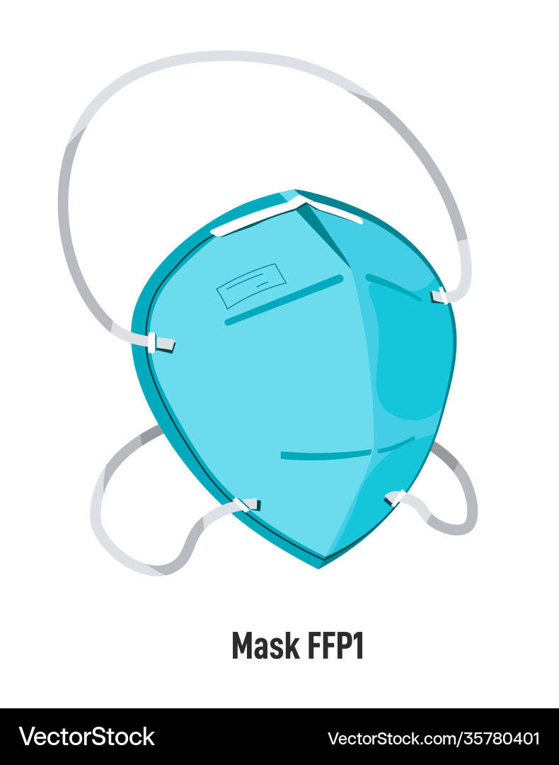Facial mask ffp1 health care and medicine Facial mask ffp1 health care and medicine vector image