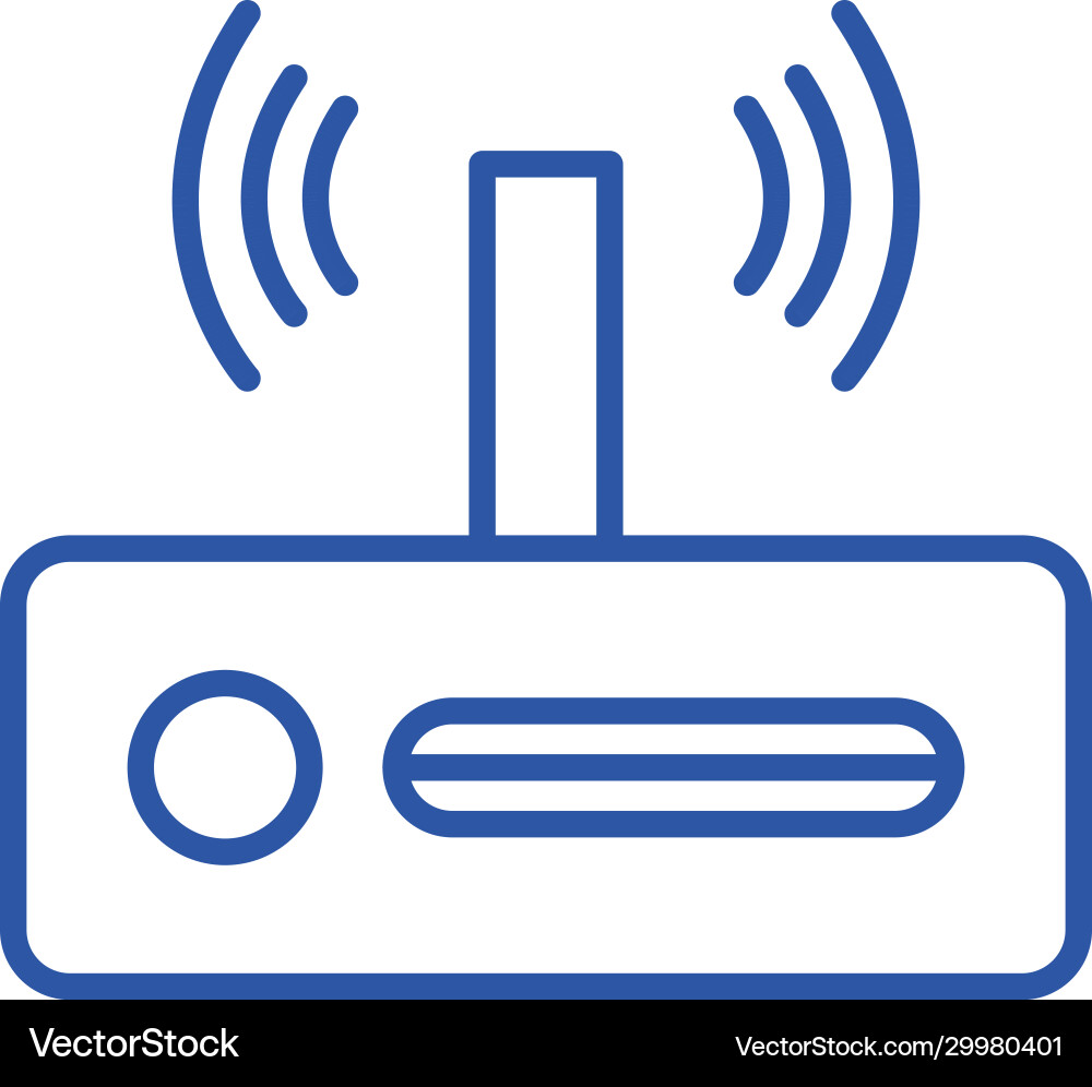 Isolated wifi machine line style icon Vector Image
