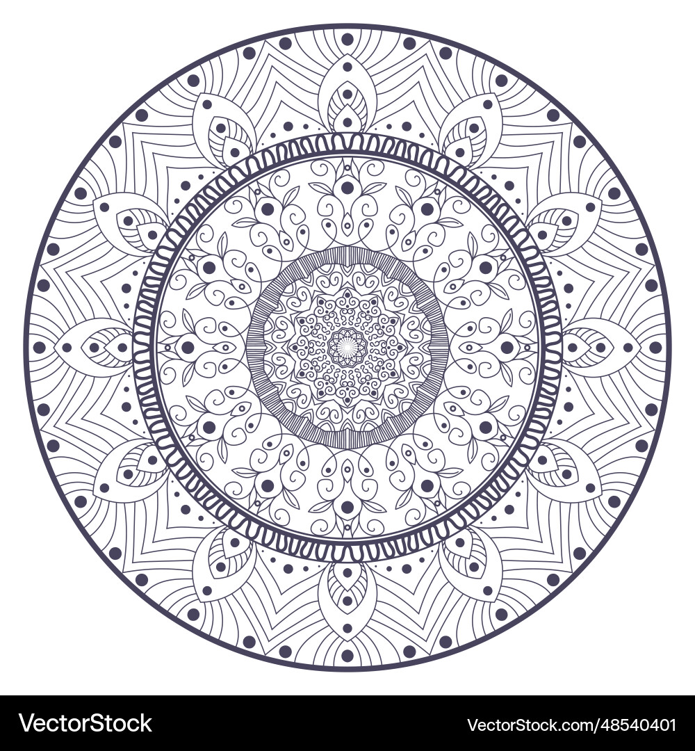 Mandala simple abstract round openwork shape Mandala simple abstract round openwork shape vector image