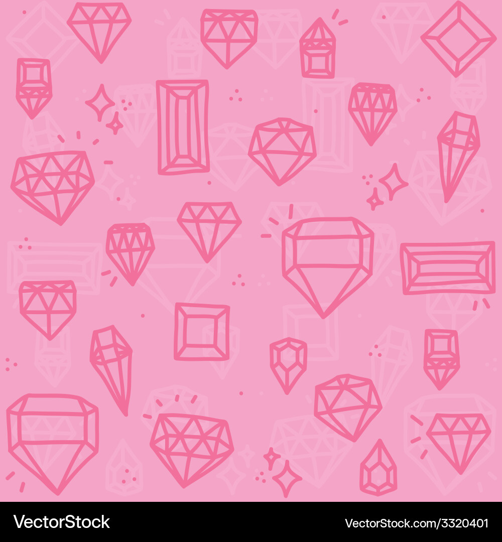 Pink diamonds Royalty Free Vector Image - VectorStock