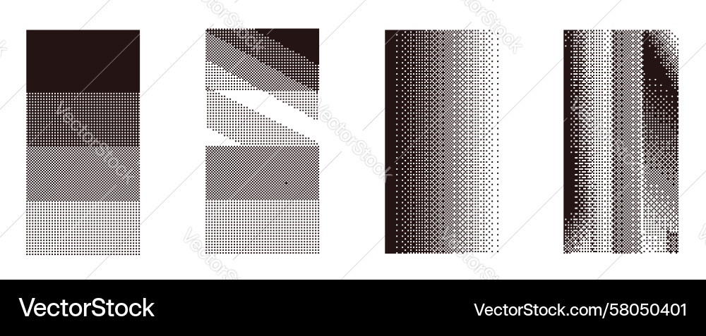 Pixel game halftone backgrounds set 8 bit Pixel game halftone backgrounds set 8 bit Vector Image