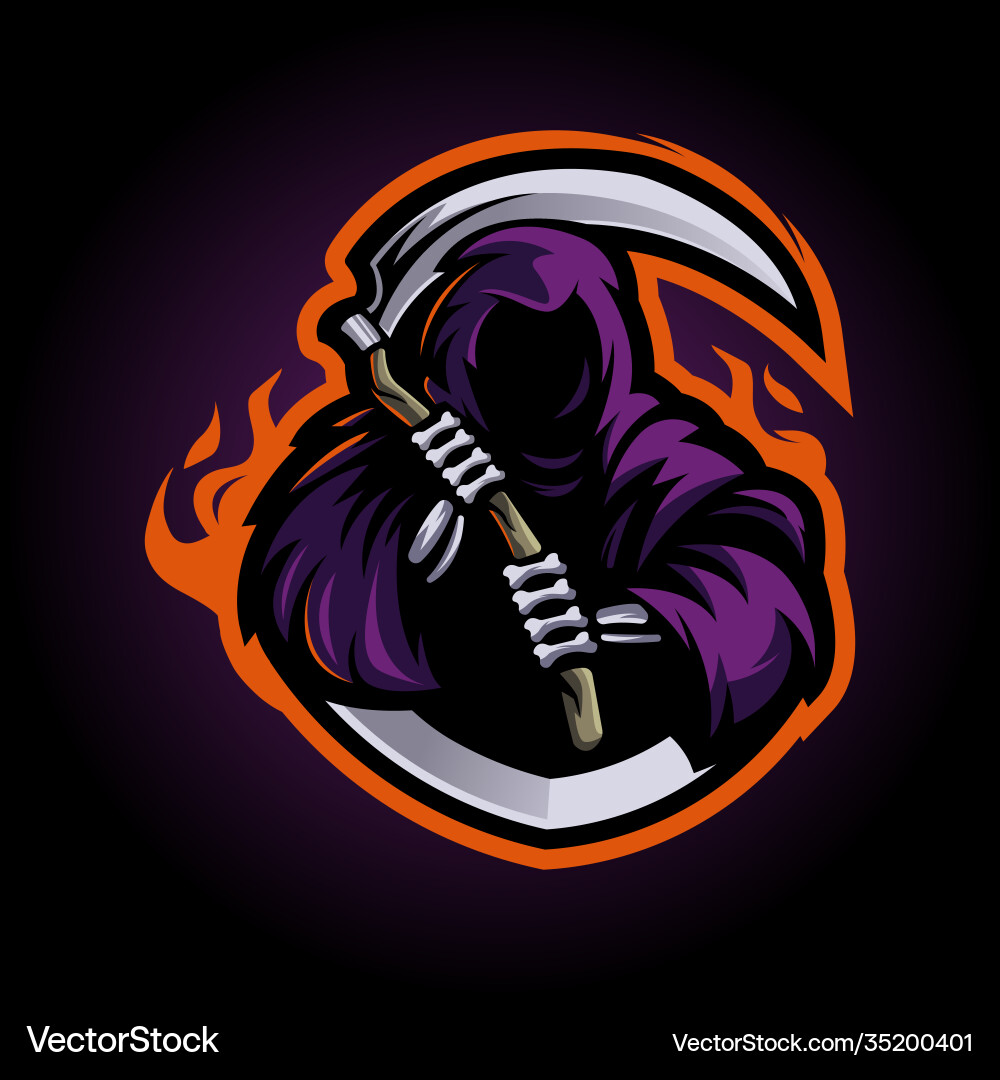 Reaper mascot logo vector image
