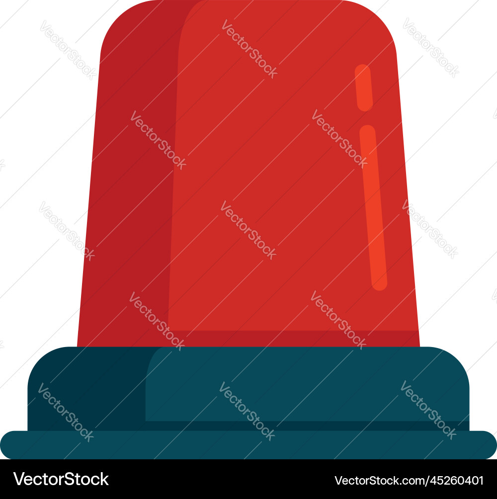 Rettungsblinker Icon flacher Notalarm Rettungsblinker Icon flacher Notalarm vektorbild