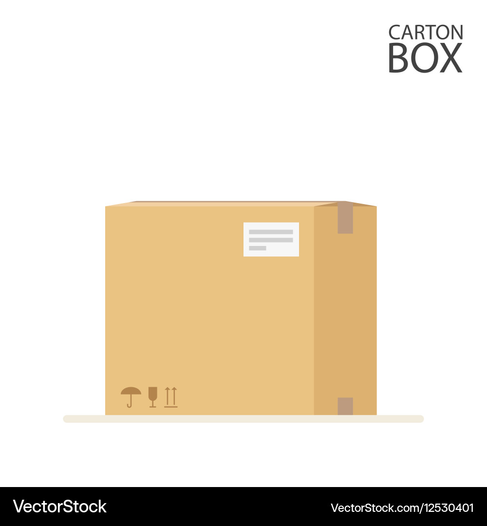 Sealed Cardboard Box for Shipping vector image