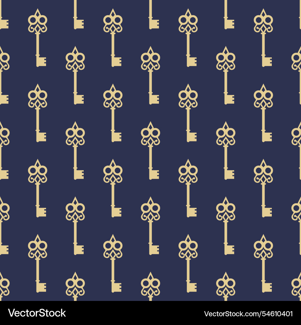 Seamless pattern with keys design for fabric tex vector image