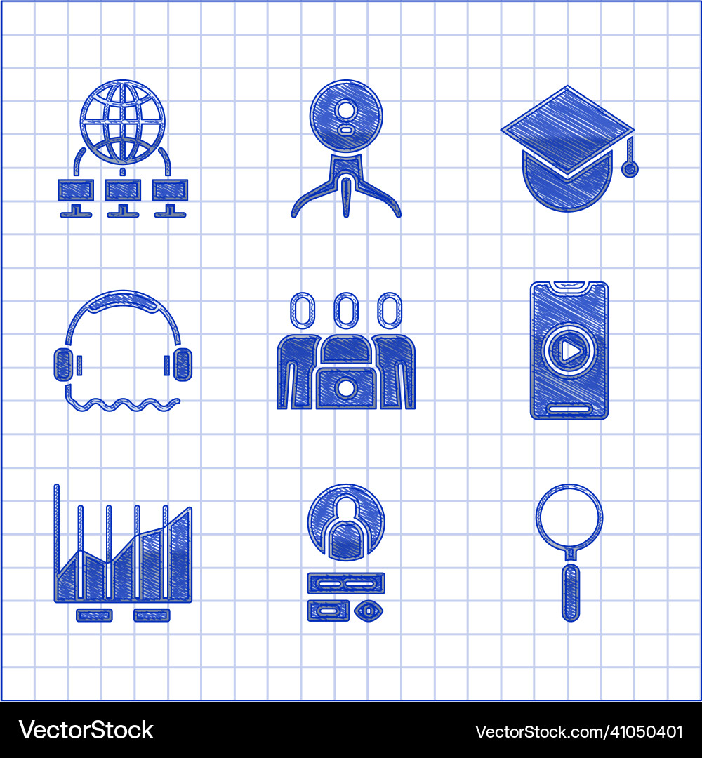 Set online class create account screen Vector Image