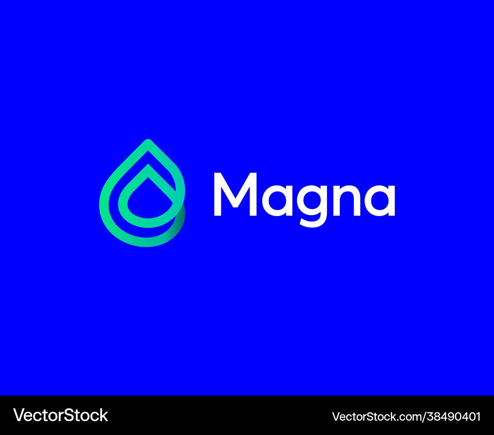 Water Drop Loop Logo Template Vector Image