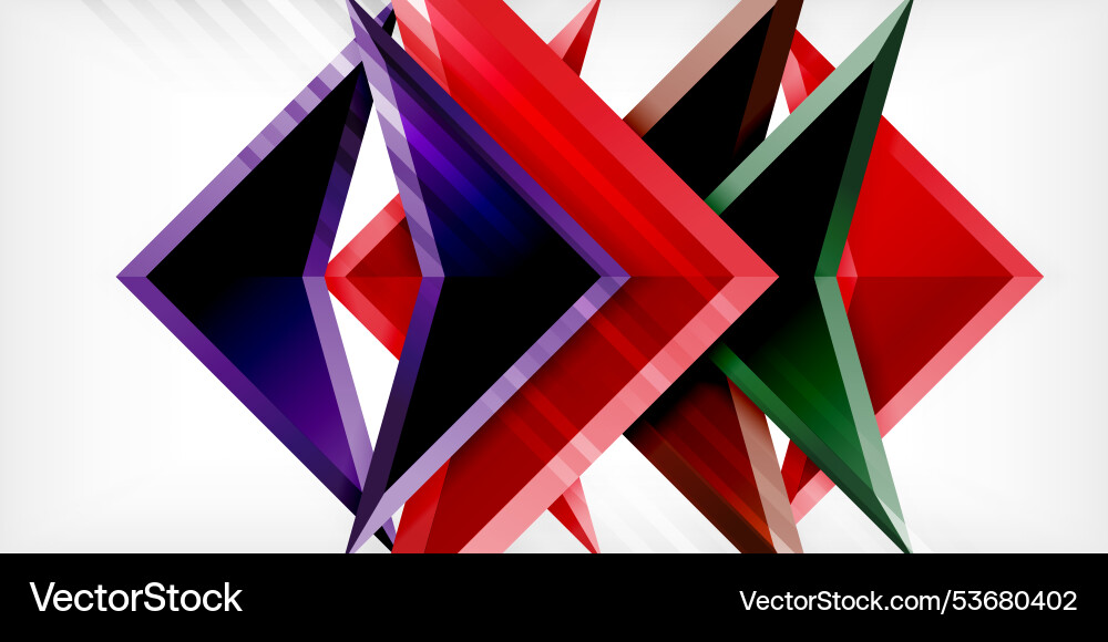 Abstract background color triangles and arrows Vector Image