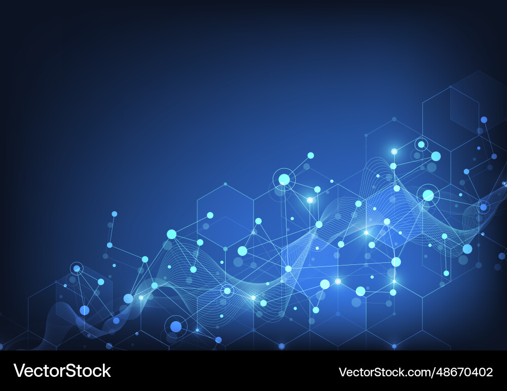 Abstract science template technology lines Abstract science template technology lines vector image