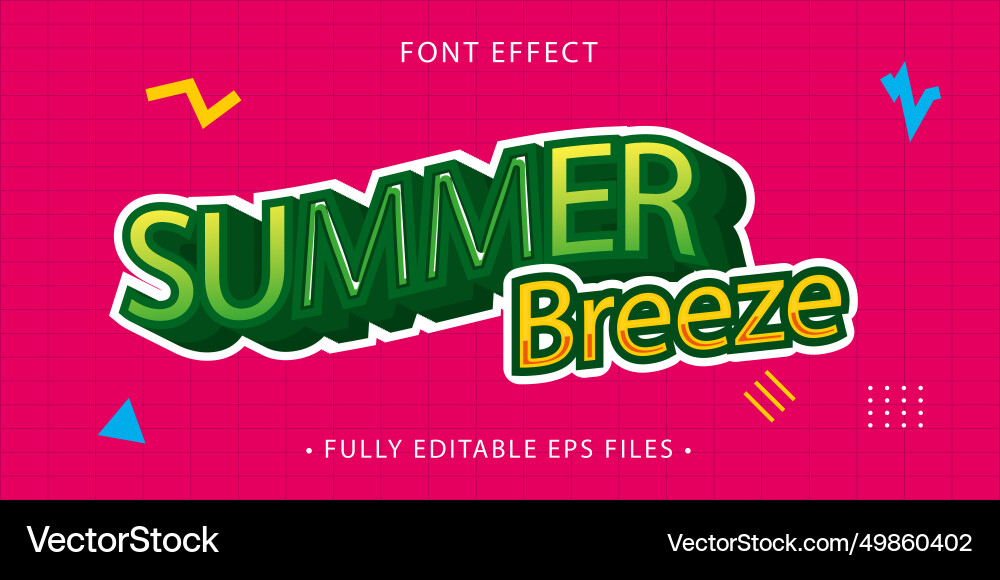 Bold 3D Text Effect - Vibrant & Fun vector image
