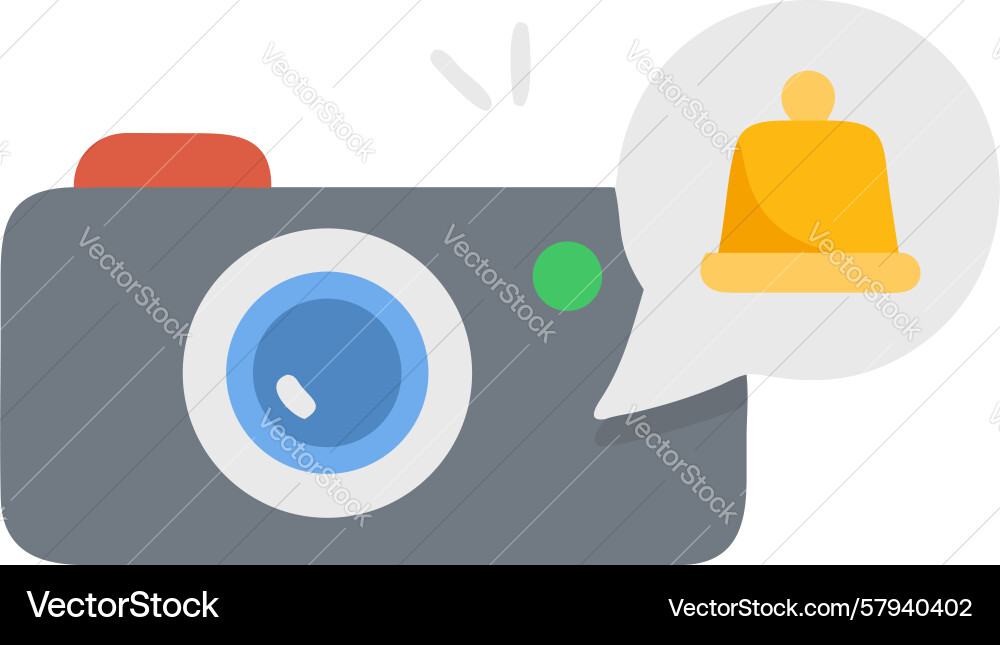 Camera Alert Notification Icon Vector Image