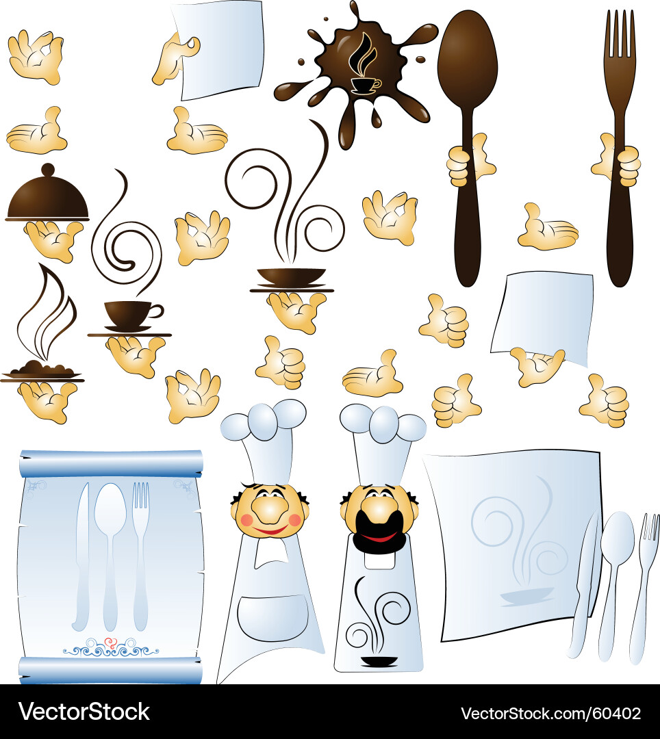 Chef and Hands vector image