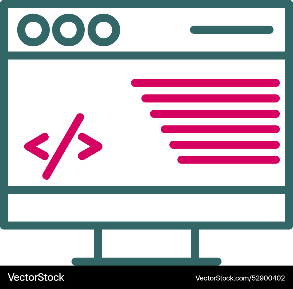 Coding icon design vector image