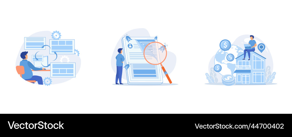 Copy optimization abstract concept automated Copy optimization abstract concept automated vector image