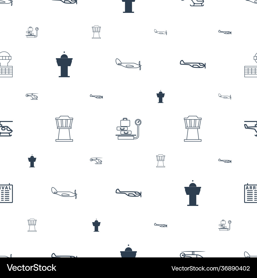 Departure icons pattern seamless white background Vector Image