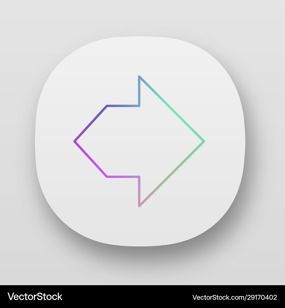 Double arrow app icon two way navigation Double arrow app icon two way navigation vector image