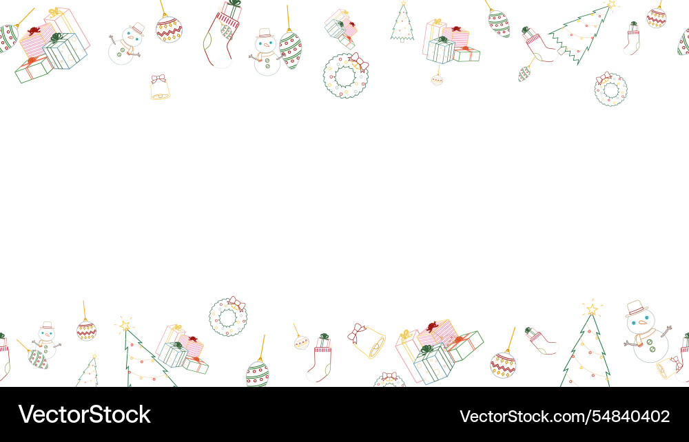 Frame border background design with christmas Vector Image