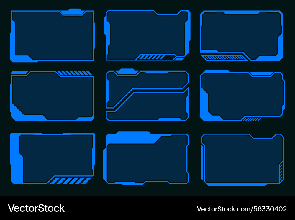 Frame technology cyberpunk design element Frame technology cyberpunk design element vector image