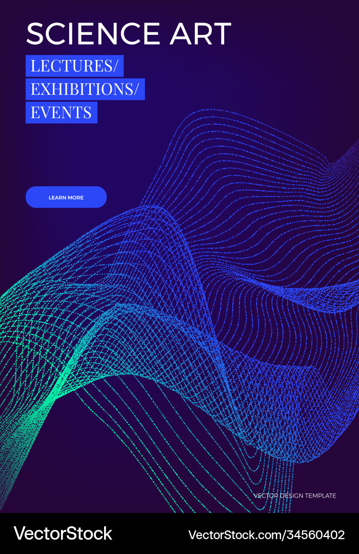 Futuristic background with dynamic particles Vector Image
