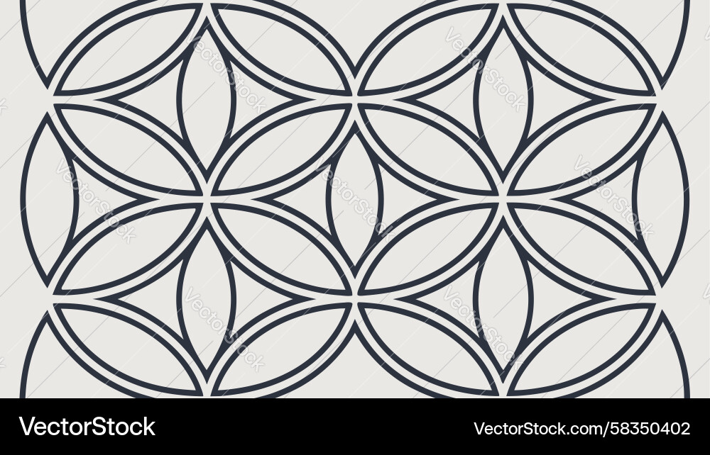 Interlocking Circle Pattern Vector Image