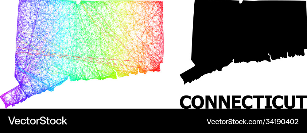 Linear map connecticut state with spectrum Vector Image
