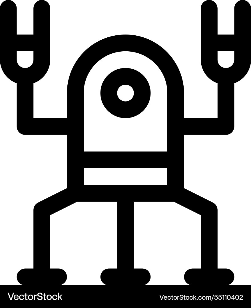 Nanobot icon thin linear style design isolated Nanobot icon thin linear style design isolated Vector Image
