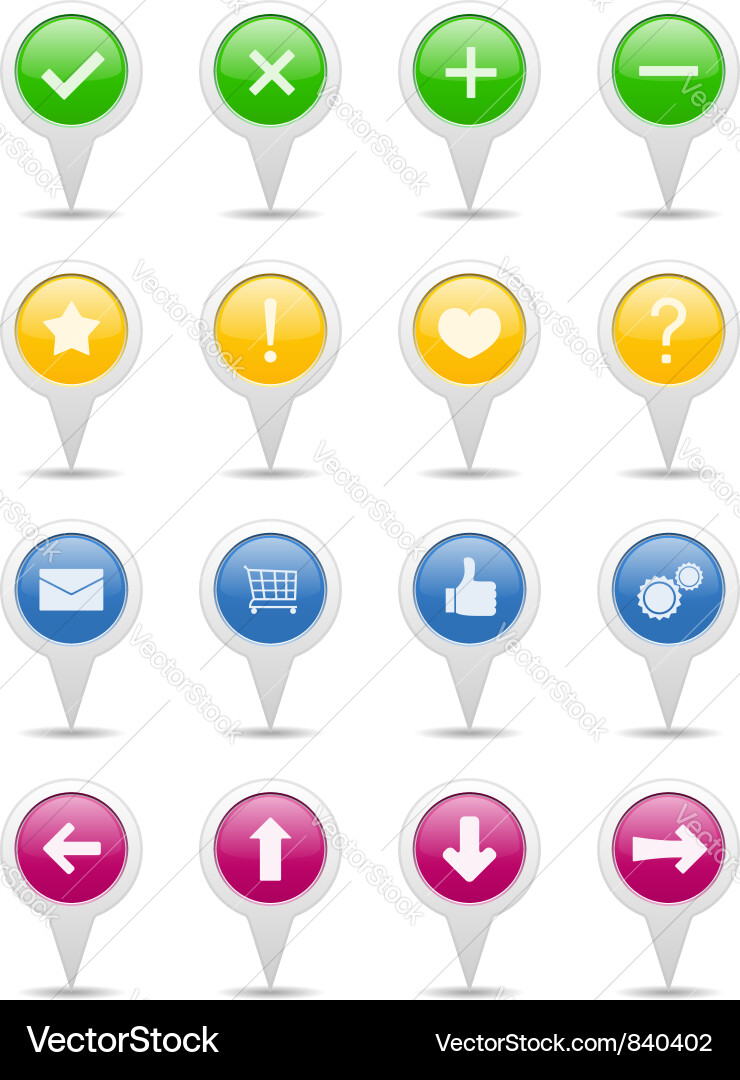 Pointer Icons Set vector image