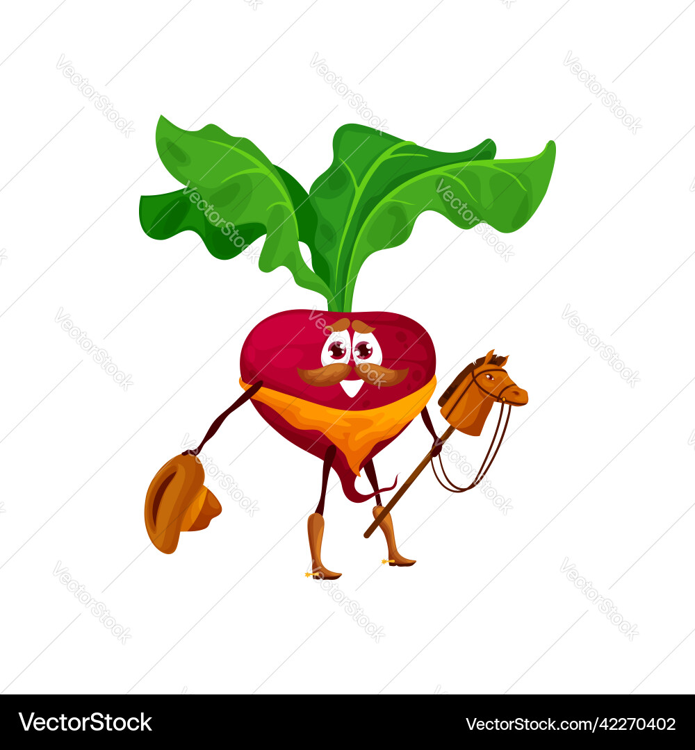 Radish Sheriff - Western Cartoon vector image