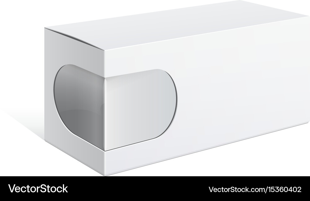 Realistic Cardboard Box with Window vector image