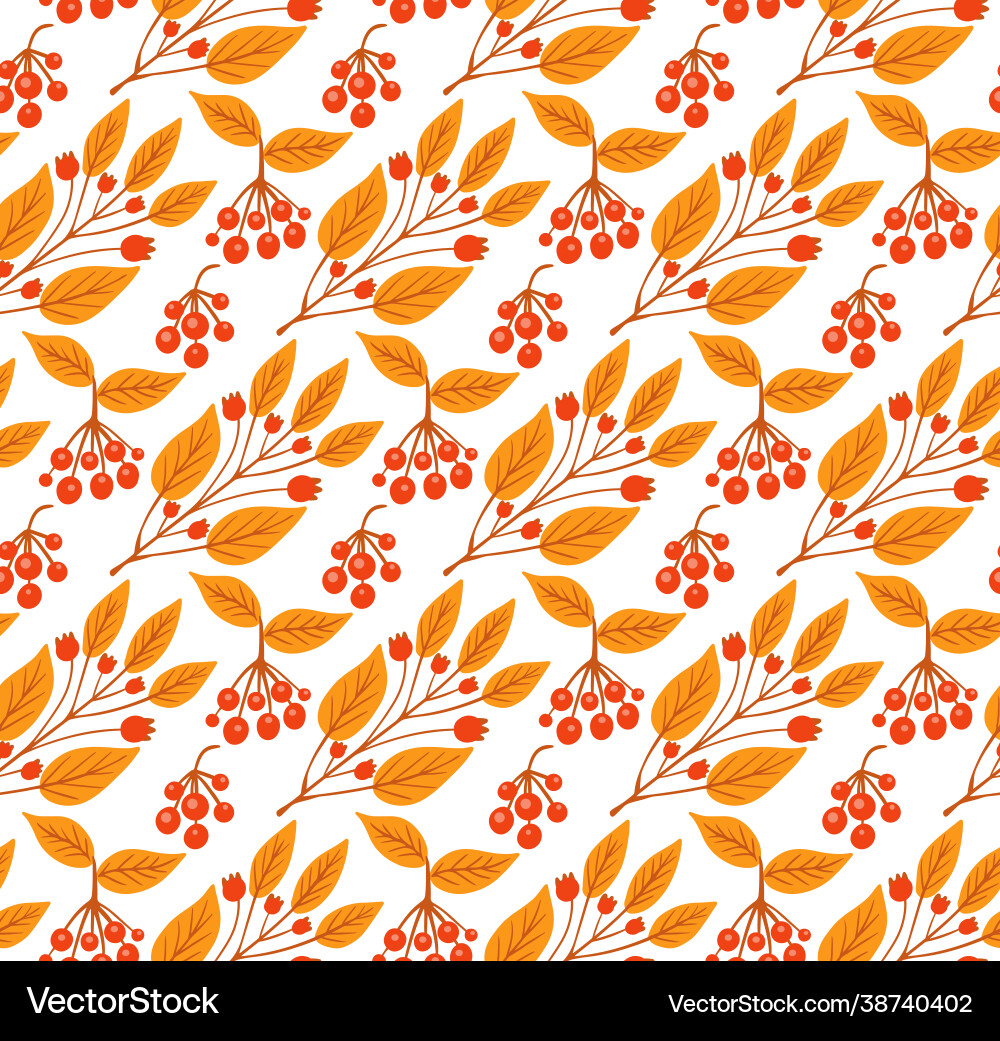 Seamless pattern with colorful autumn leaves Seamless pattern with colorful autumn leaves vector image