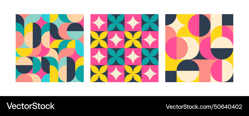 Set of three summer seamless patterns Set of three summer seamless patterns vector image