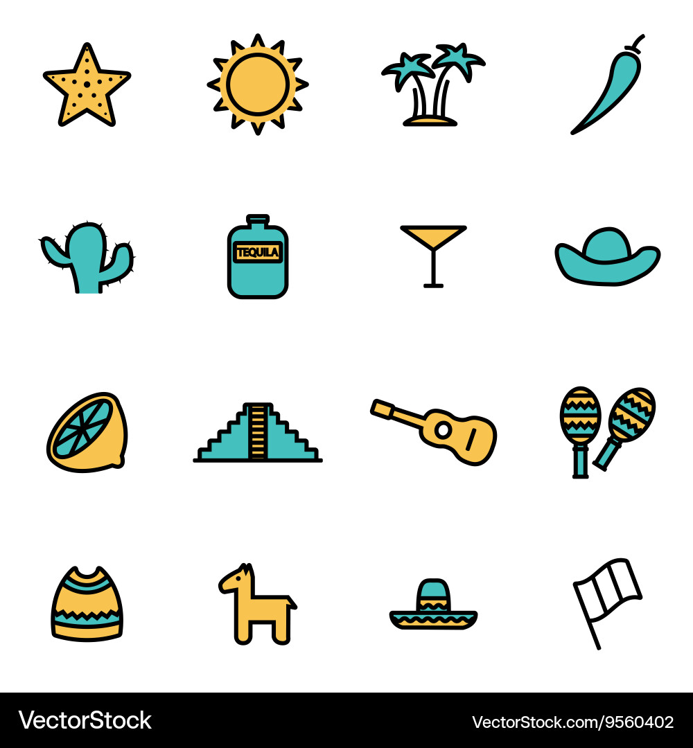 Trendy flat line icon pack for designers Vector Image