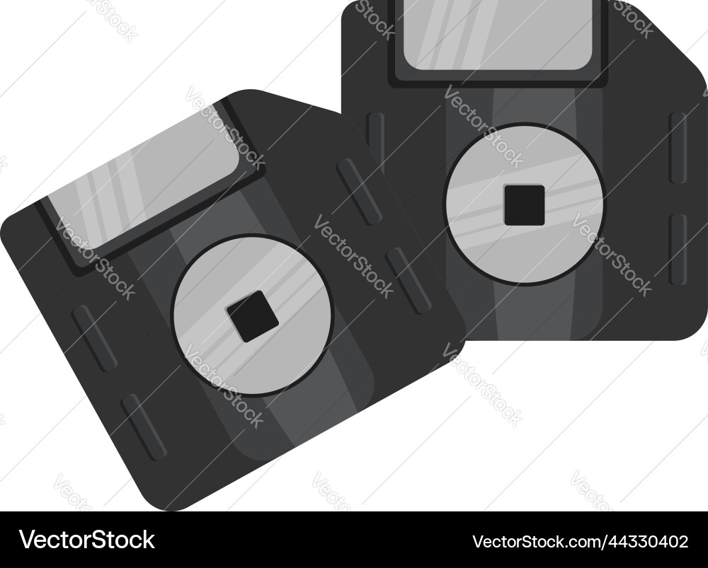 Two floppy disks on a white background vector image