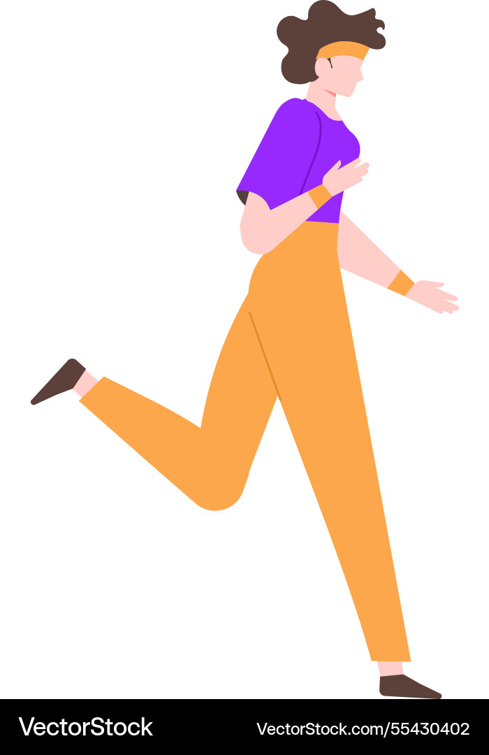 Young woman wearing sportswear and headband Young woman wearing sportswear and headband vector image