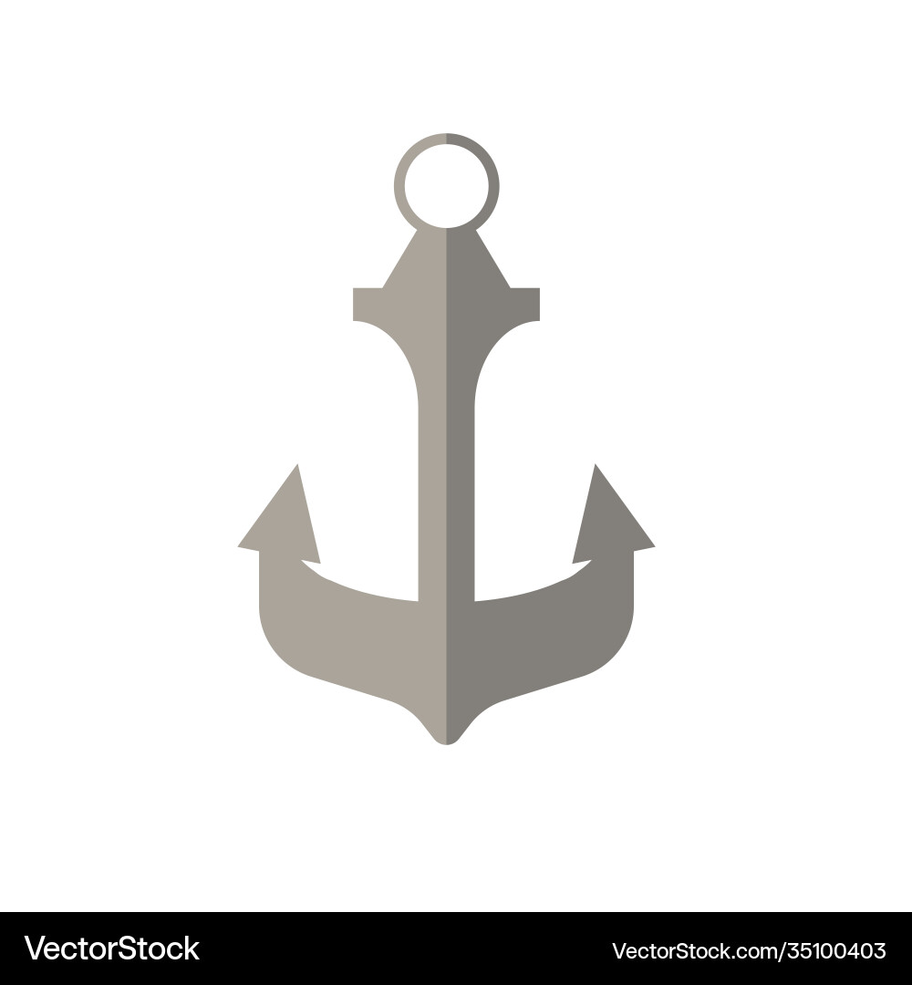 Anchor icon simple element from port collection vector image