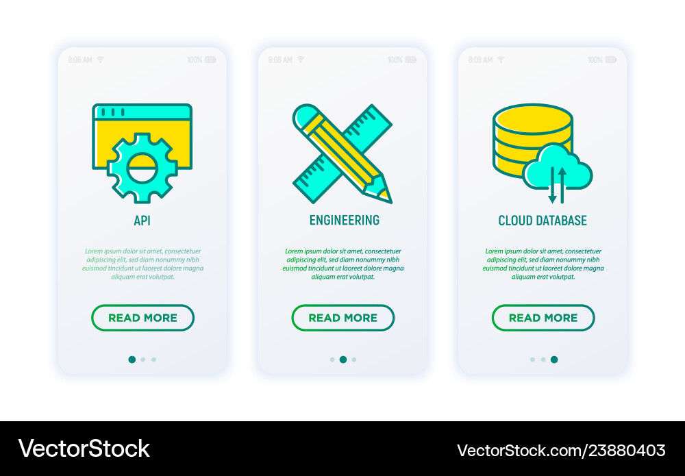 Anwendungsentwicklung api engineering Cloud Datenbank Anwendungsentwicklung api engineering Cloud Datenbank vektorbild