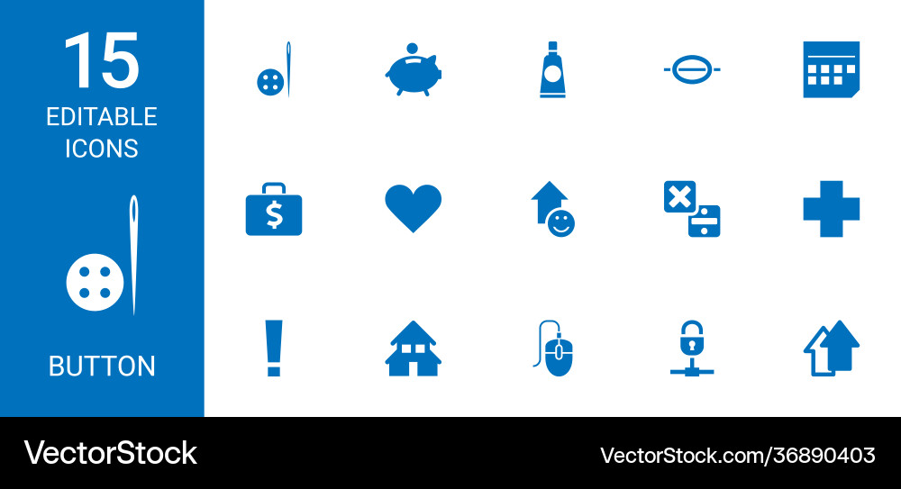 Button icons vector image