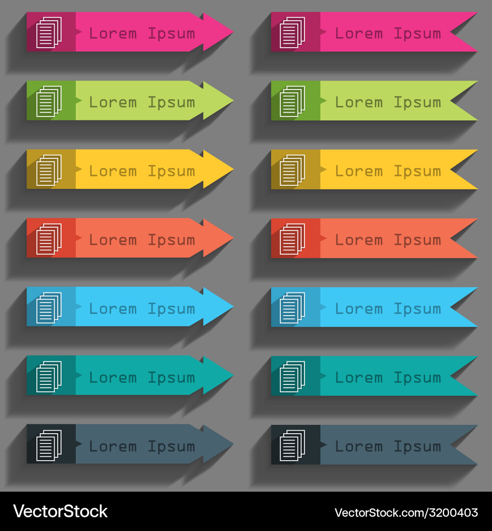 Copy file sign icon duplicate document symbol set vector image