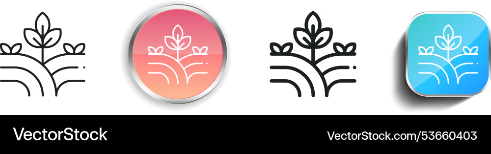Ecologism icon thin linear regular and button Vector Image