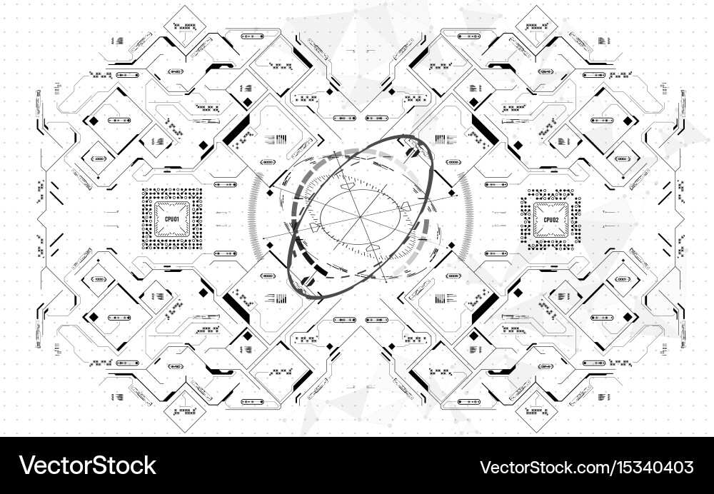 Futuristic User Interface Background vector image