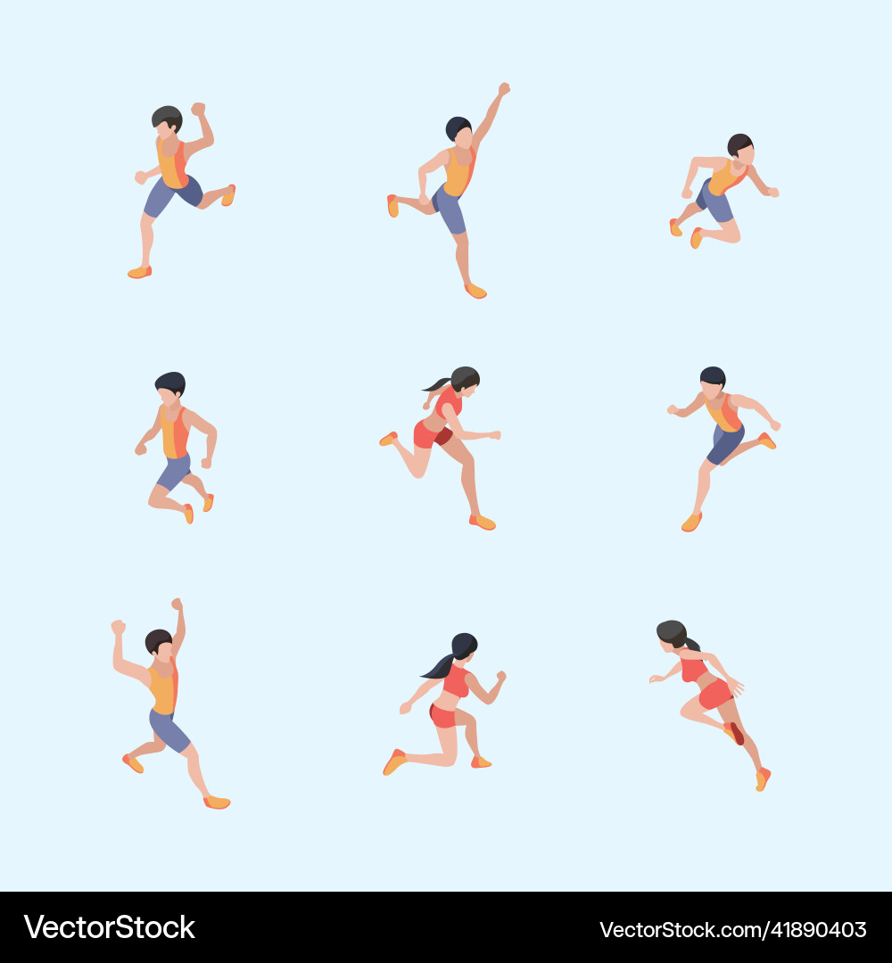 Marathon Läufer Sport gesunden Lebensstil Menschen Marathon Läufer Sport gesunden Lebensstil Menschen vektorbild