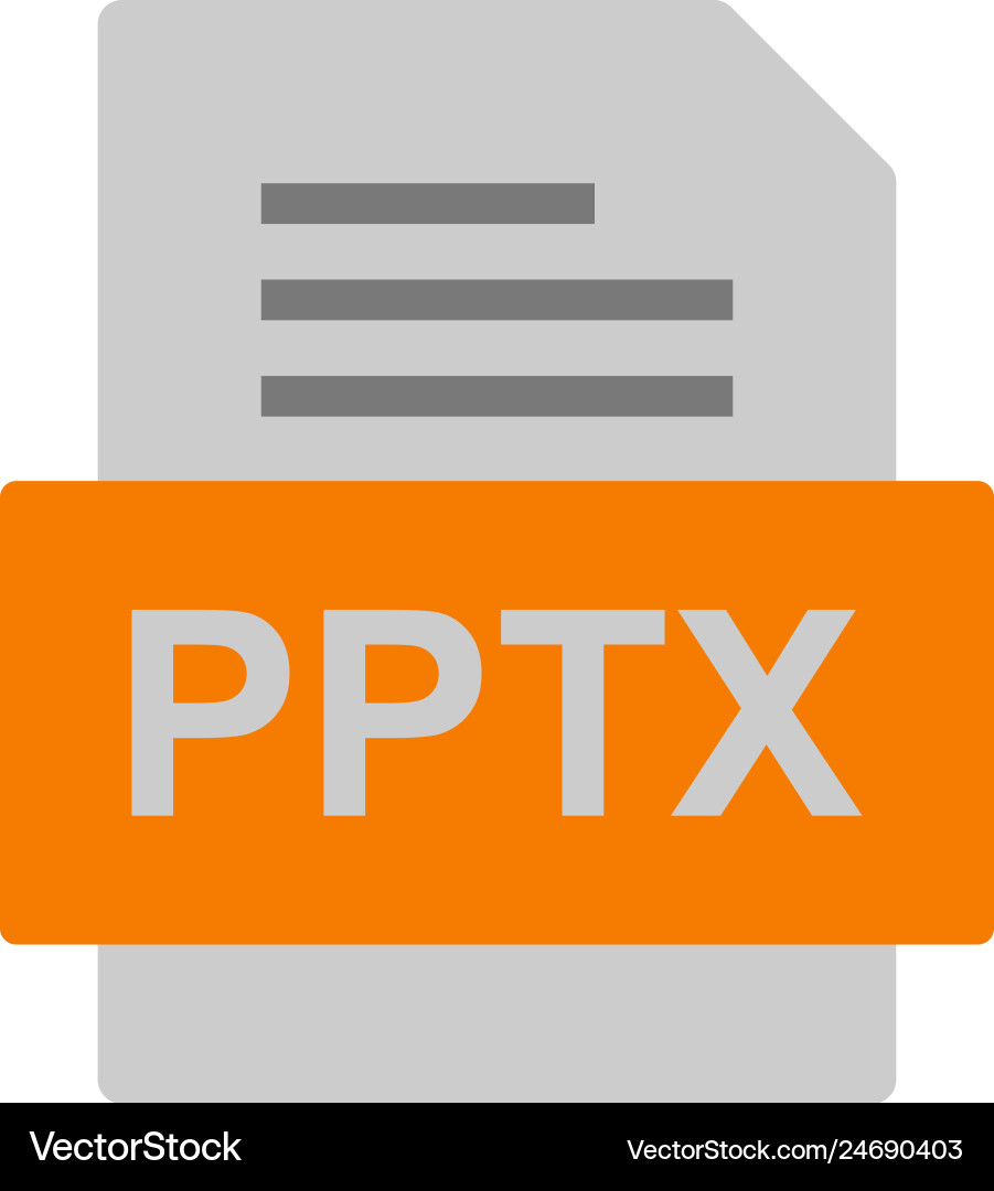 Pptx file document icon Vector Image