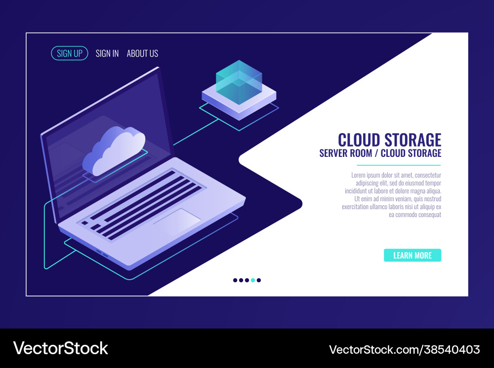Remote data storage cloud system technology open Remote data storage cloud system technology open Vector Image