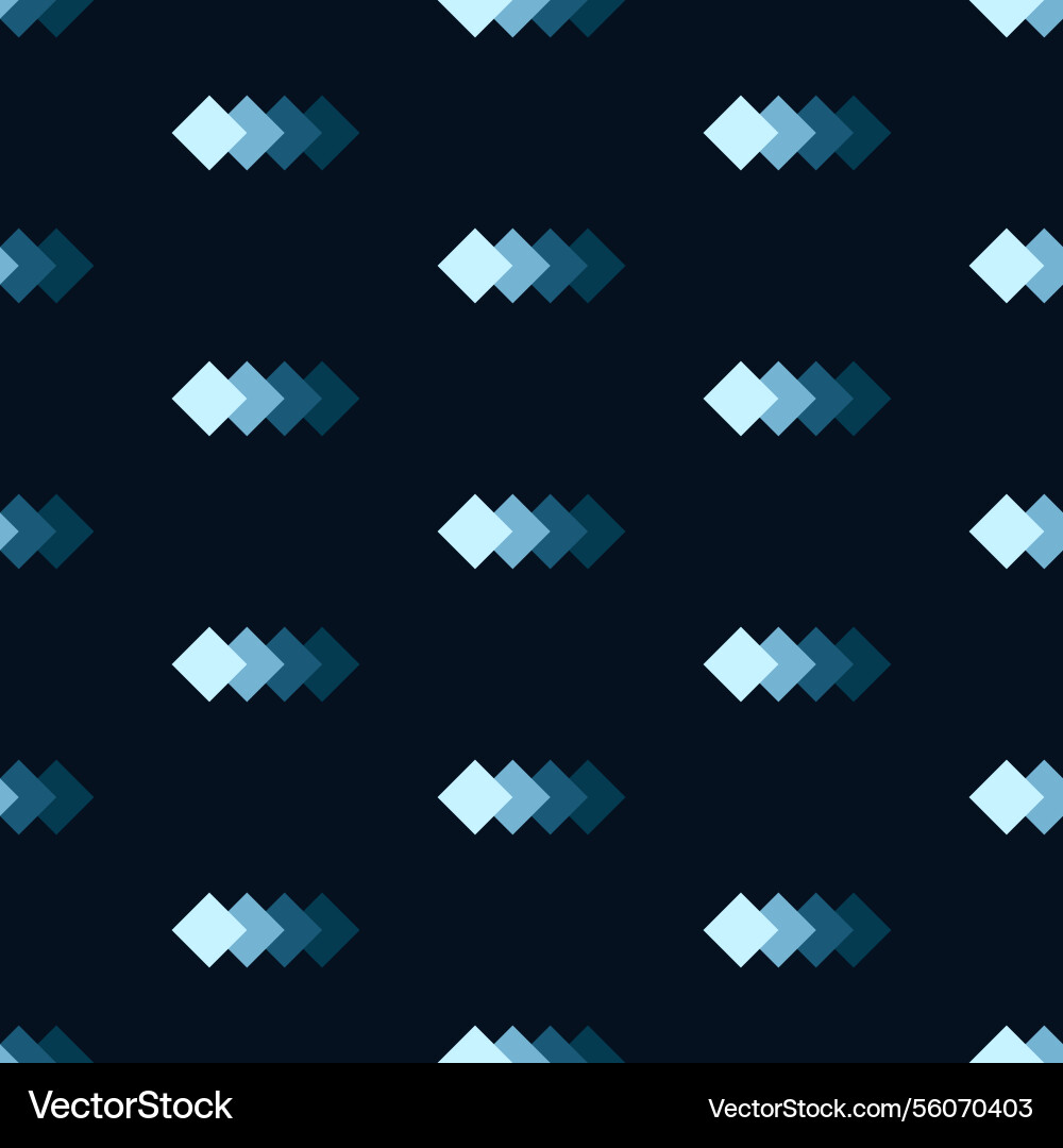 Seamless geometric pattern with overlapping blue vector image