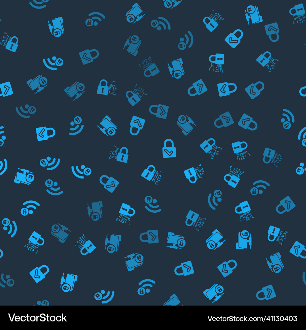Set ftp folder and lock cyber security vector image
