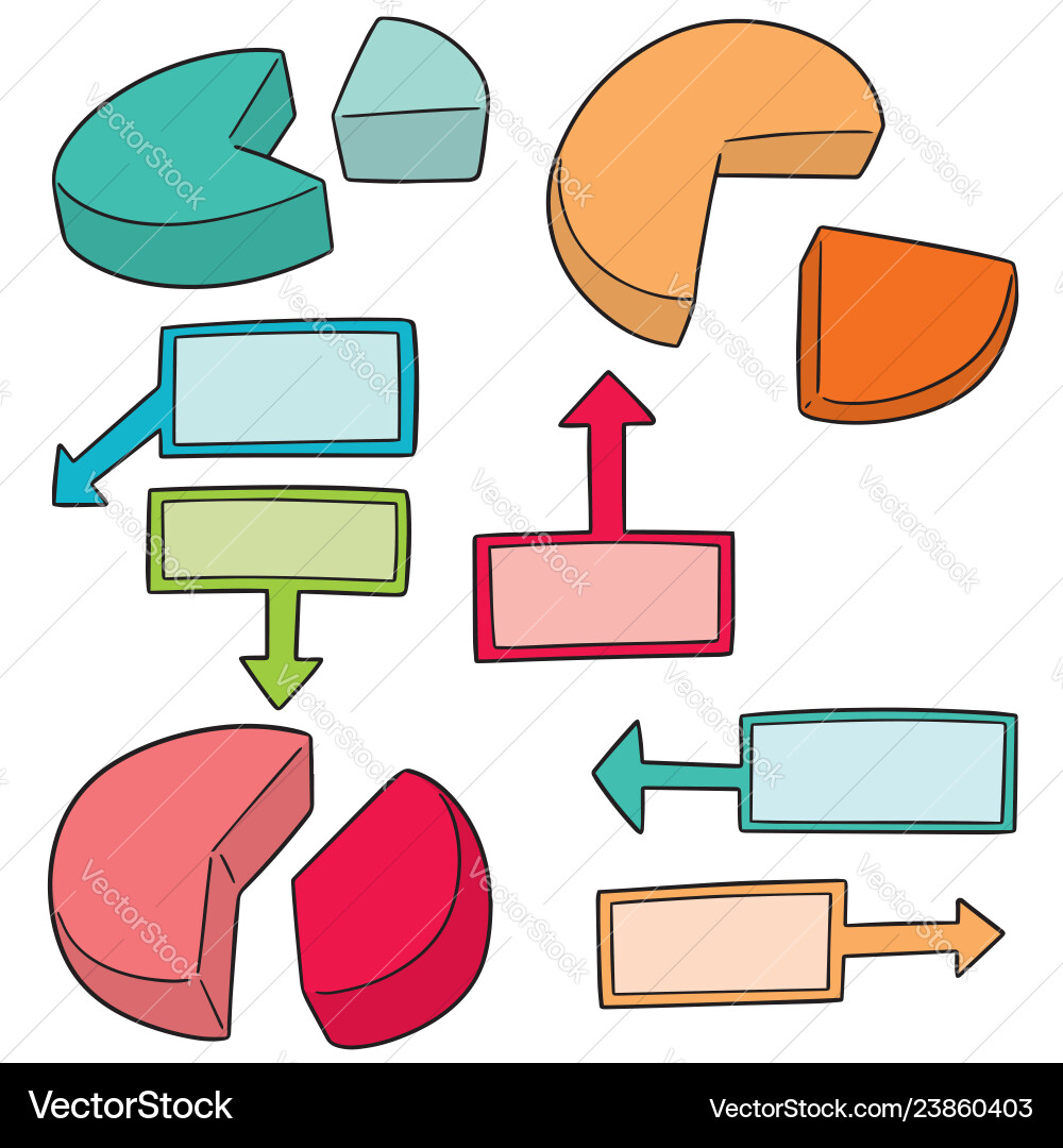 Set of pie chart Vector Image