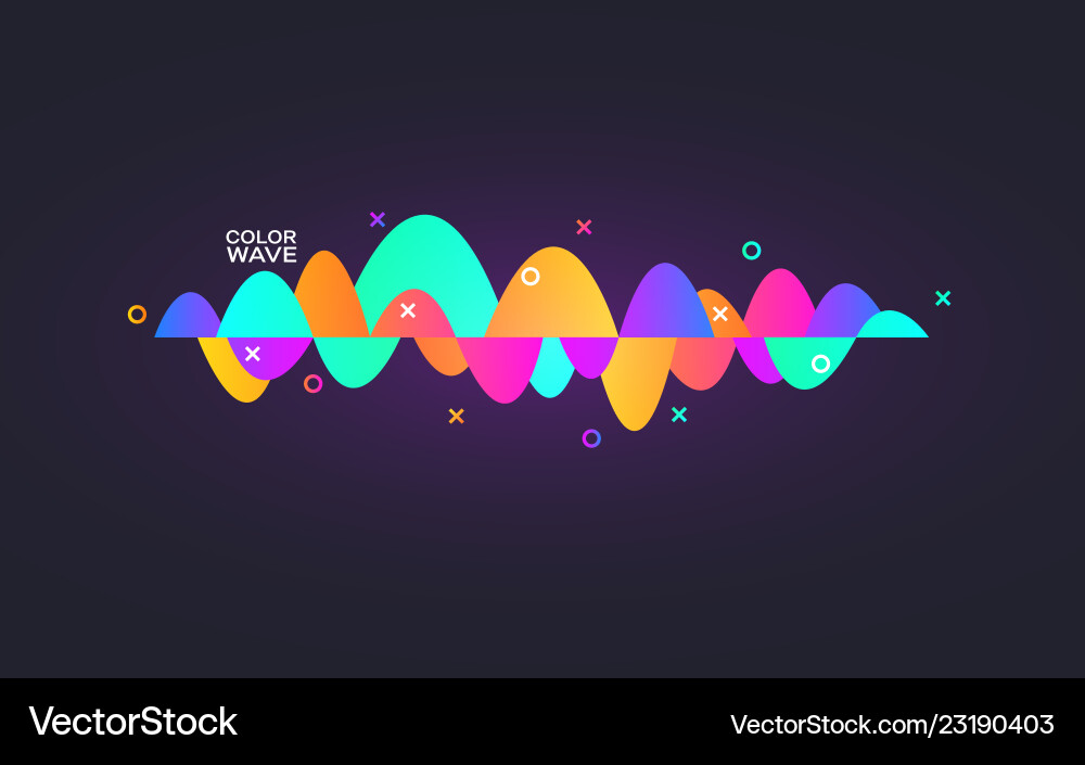 Sound wave gradient colorful digital equalizer Sound wave gradient colorful digital equalizer vector image